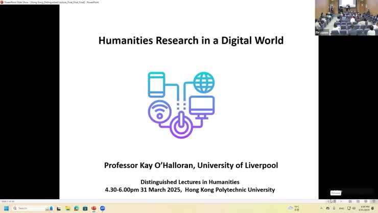Distinguished Lectures in Humanities: Humanities Research in a Datafied ...