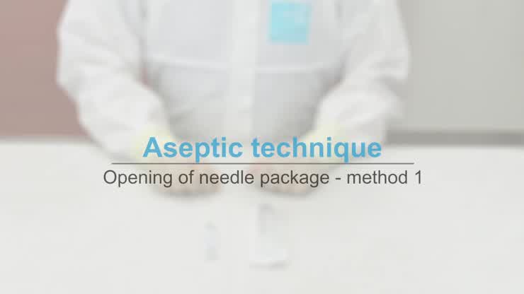 2.1. Opening of needle package - method 1