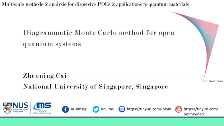 Zhenning Cai - Diagrammatic Monte Carlo method for open quantum systems