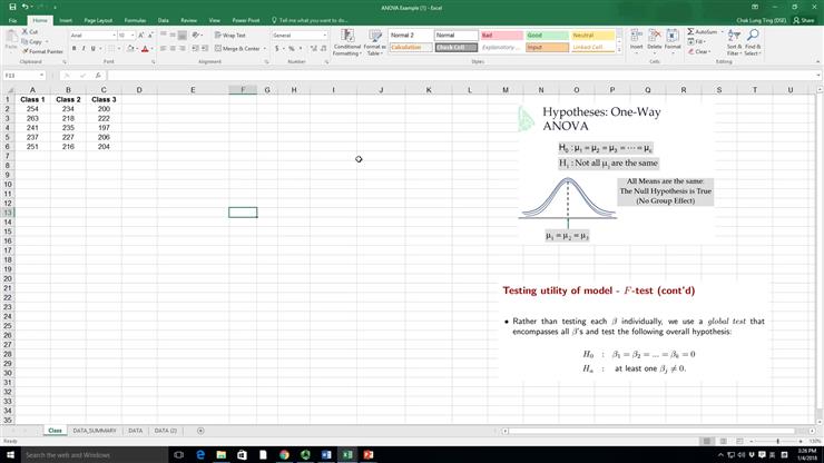 How to run ANOVA test