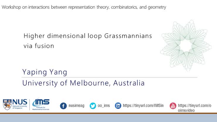 Yaping Yang - Higher dimensional loop Grassmannians via fusion